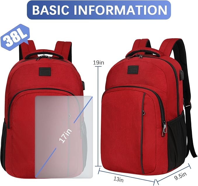 LARIPOP Extra Large Backpack, 17.3 Inch Business Laptop backpack