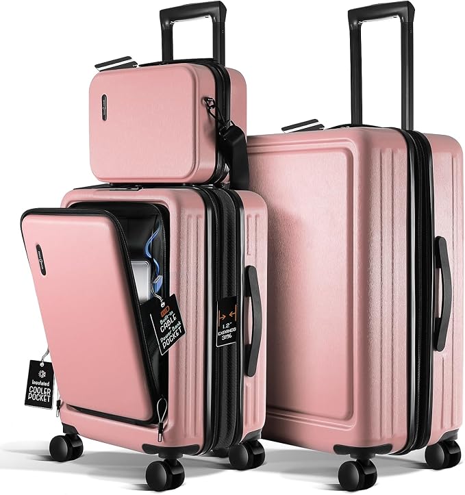 Luggage Sets 3 Piece, 22 Inch Carry on Luggage and 24 Inch Suitcases