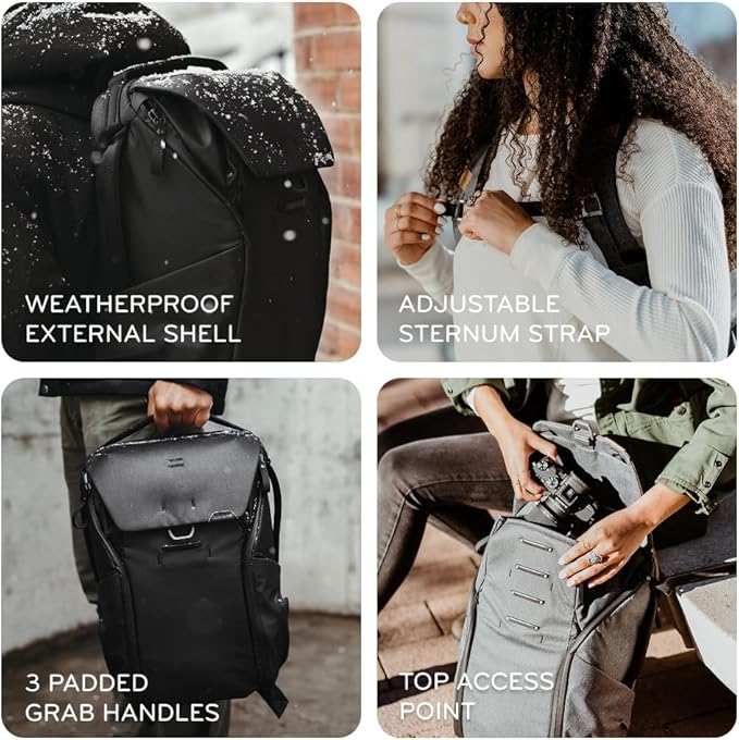 Peak Design Everyday Backpack V3 20L, MagLatch Top, Dual Side Access, FlexFold