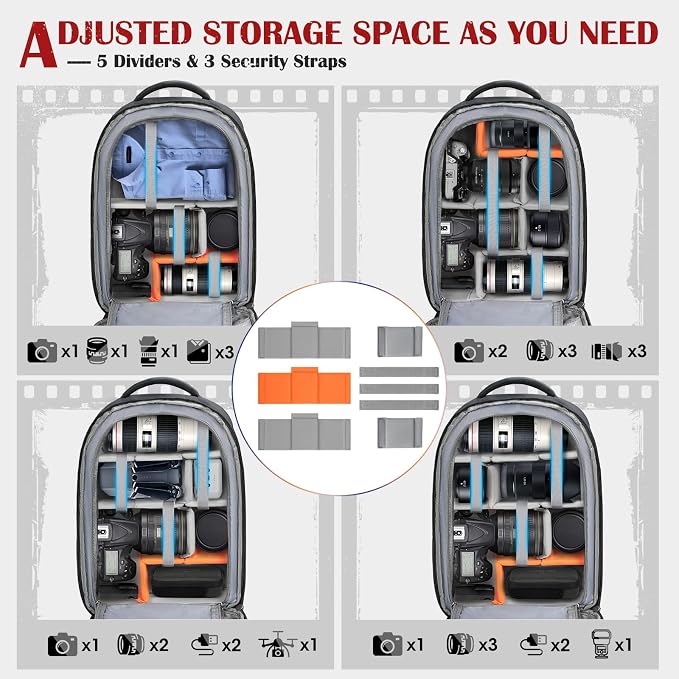 SDYSM Camera Backpack, Hardshell DSLR/SLR Camera Bag