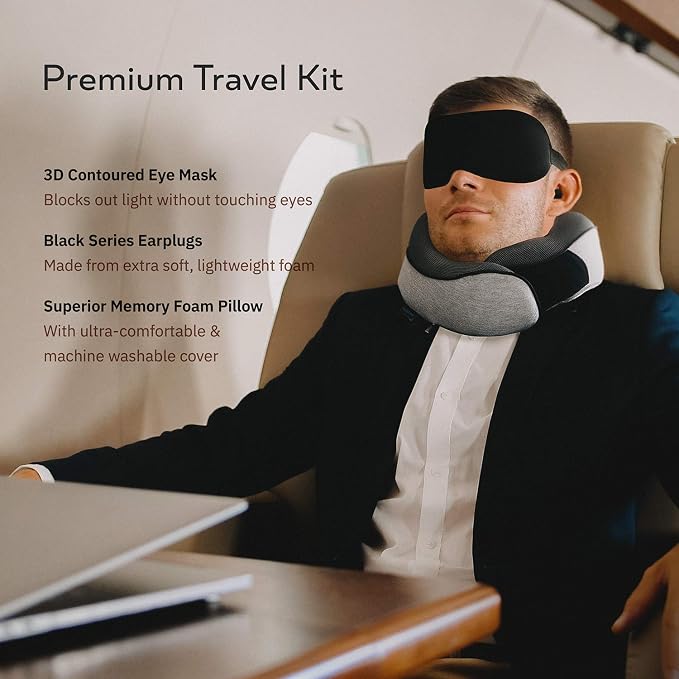 Travel Neck Pillows for Airplanes, Sleeping Essentials for Long haul Flights