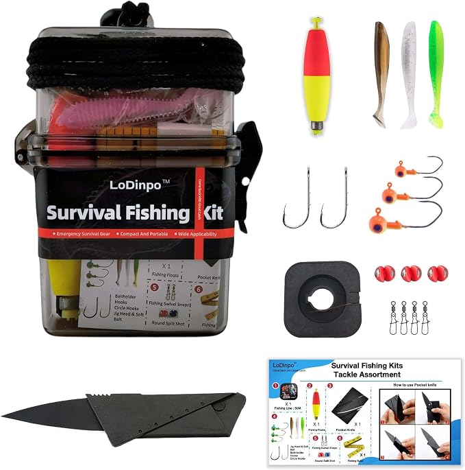 Mini Survival Fishing Kit Small Emergency Fishing Gear Box Pocket Fishing