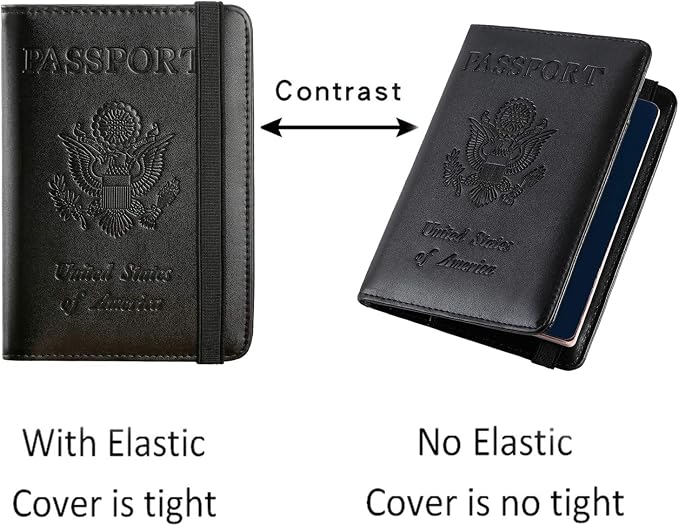 Passport Holder Cover Wallet Travel Essentials RFID Blocking Leather Card Case