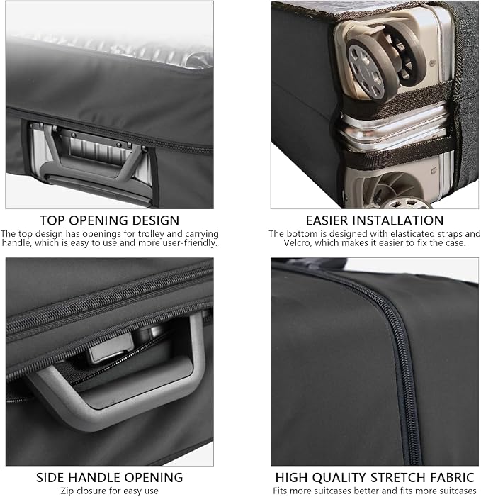 Transparent PVC Suitcase Cover, No Disassembly Required Clear Luggage Protector