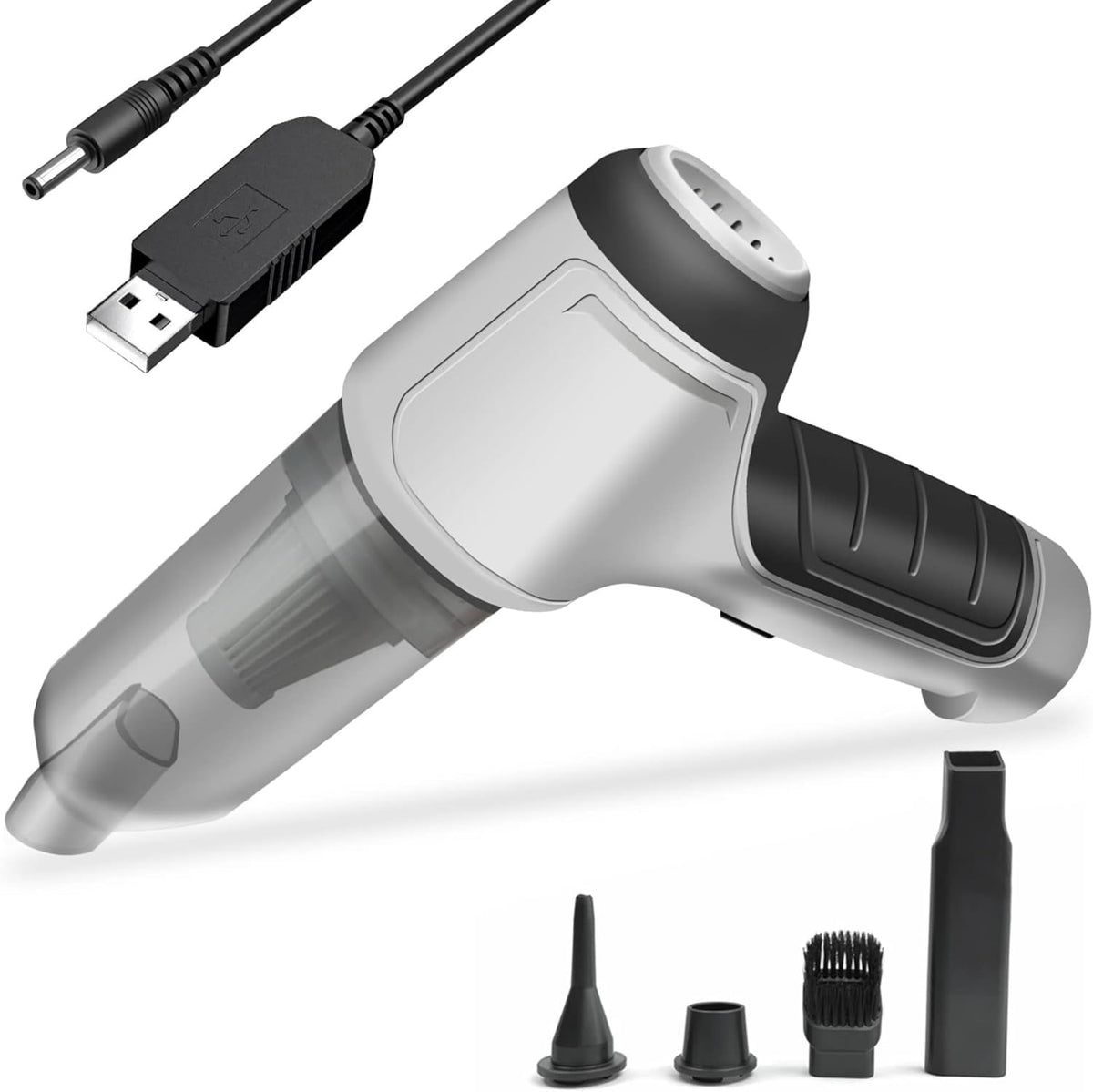 GajetNest Handheld Mini Portable Compact Car Vacuum Cleaner & Blower 2-in-1 with HEPA Filter, Lightweight Design, 25-Minute Running Time, Cordless Rechargeable Crevice Tool - 9000 PA Suction