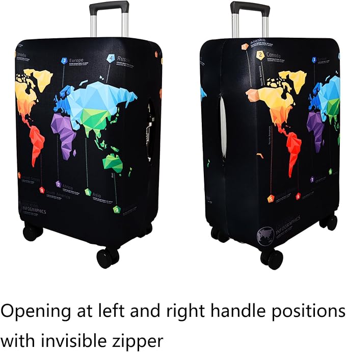 WUJIAONIAO Travel Luggage Cover Baggage Suitcase Cover Protector Skins 18-32