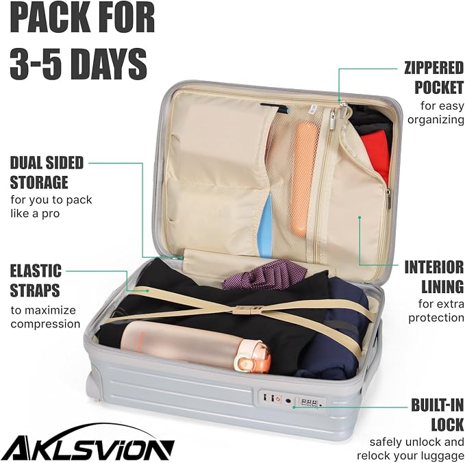 18-inch Carry-on Boarding Luggage: Equipped
