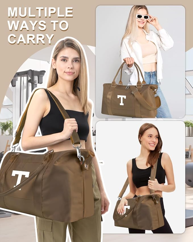 Birthday Graduation Gifts for Daughter, Initial Travel Duffel Bag Sports Gym