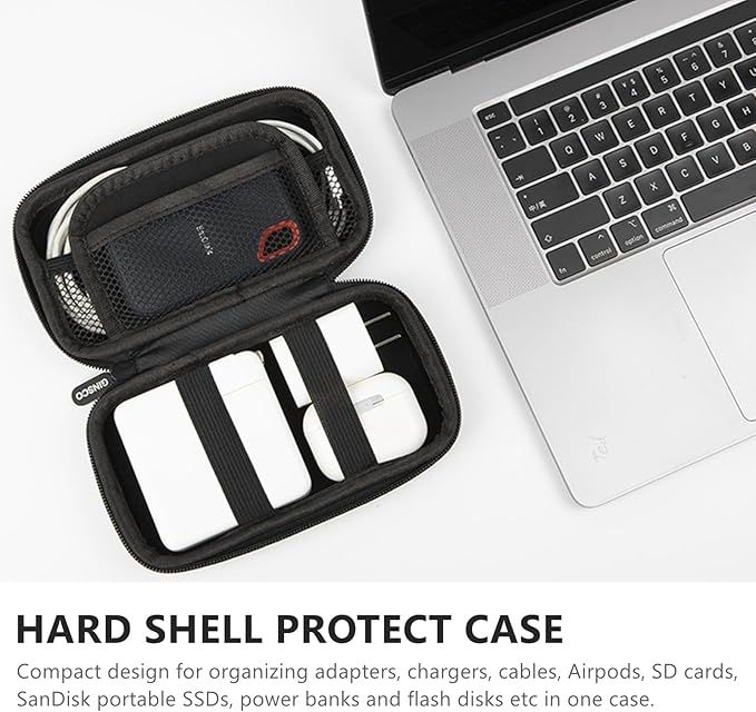 Ginsco Hard Shell Protection Case Electronic Accessories Organizer Pouch