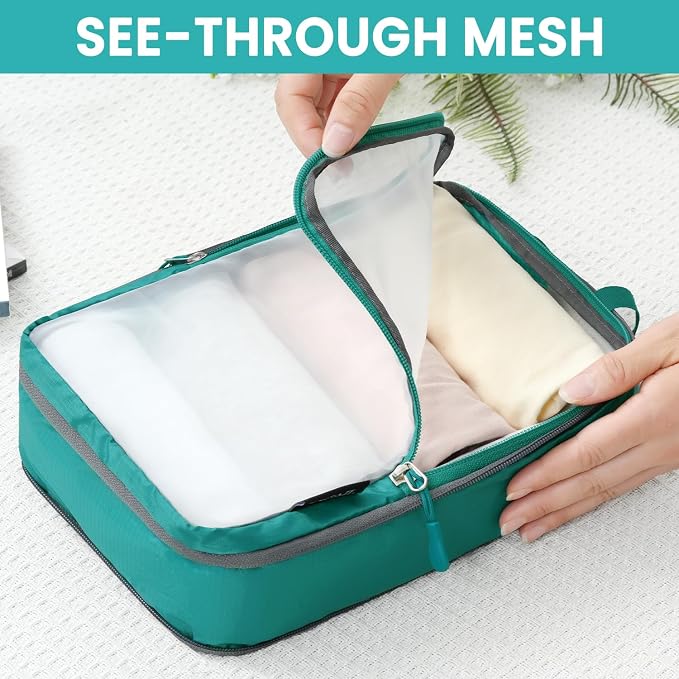 BAGAIL 6 Set Ultralight Compression Packing Cubes Packing Organizer