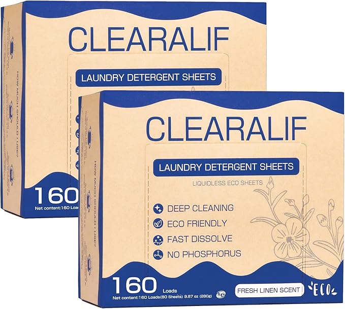 Laundry Detergent Sheets Up to 320 Loads, Fresh Linen