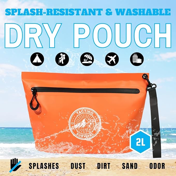 Tactiko Heavy-Duty Splash Water Resistant Zipper Pouches - 3L Hold-All