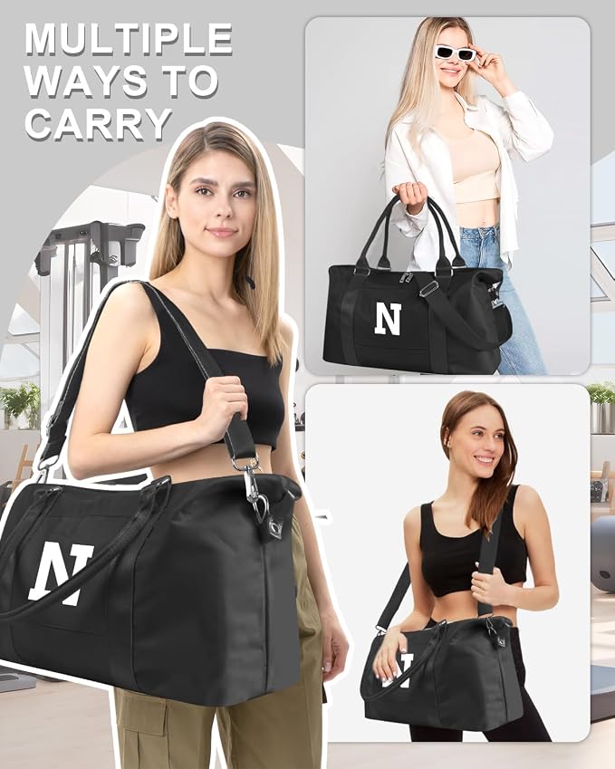 Initial Travel Duffel Bag Sports Gym Bag
