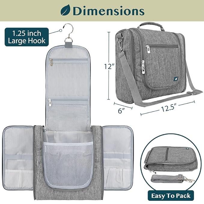 PAVILIA Extra Large Toiletry Bag Travel Bag