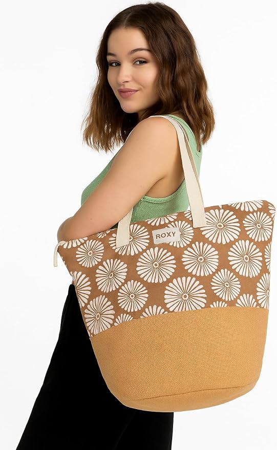 Roxy Women's Beach Tote Bag | Travel | Vacation | Straw | Lightweight |