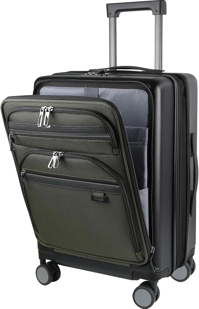 KROSER Hardside Expandable Carry On Luggage 22x14x9 Airline Approved