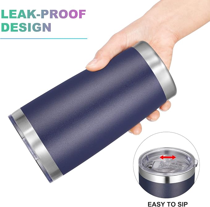 VEGOND 20oz Tumbler with Lid and Straw Stainless Steel Tumbler Cup Bulk Vacuum