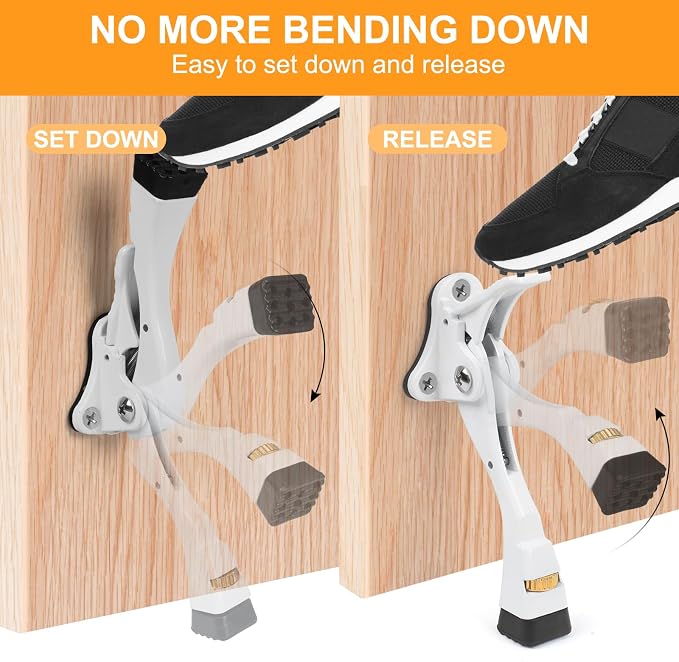 Kick Down Door Stoppers for Bottom of Door, Heavy Duty Kickdown Door Stop