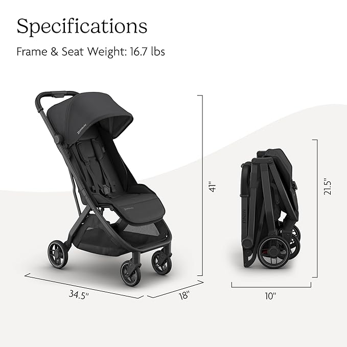 UPPAbaby Minu V3 Travel Stroller | Lightweight + Compact Design | One-Hand Fold