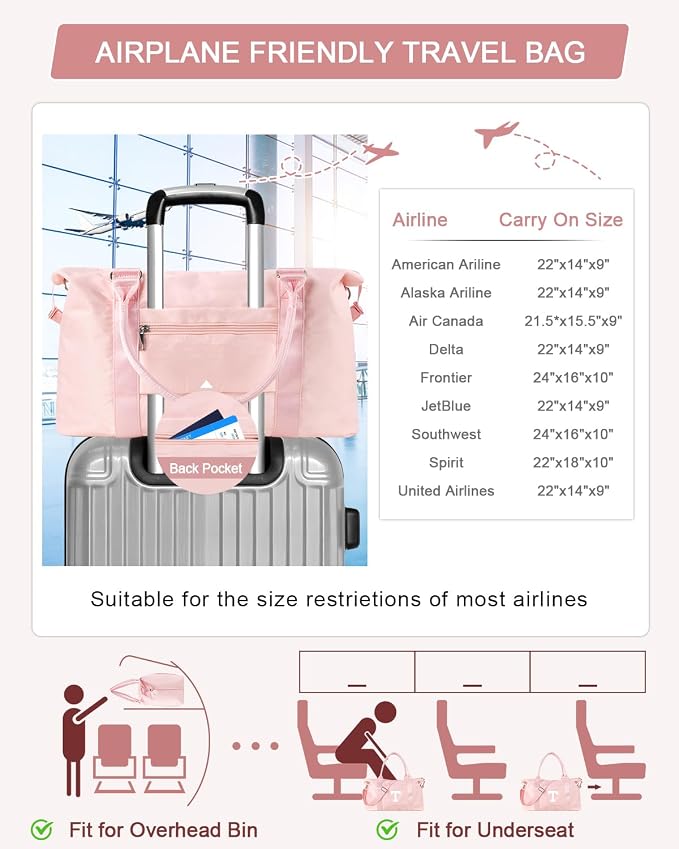 Initial Travel Duffel Bag Sports Gym Bag