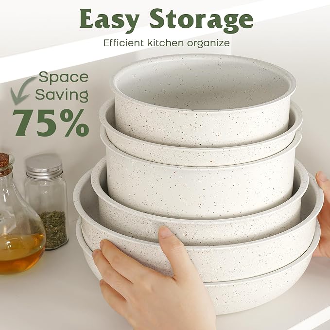18 Pcs Pots and Pans Set Non Stick, Cookware Sets