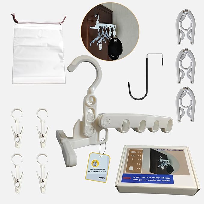 Over The Door Hooks Hanger, Foldable Portable Folding Hangers, Hanging Rack