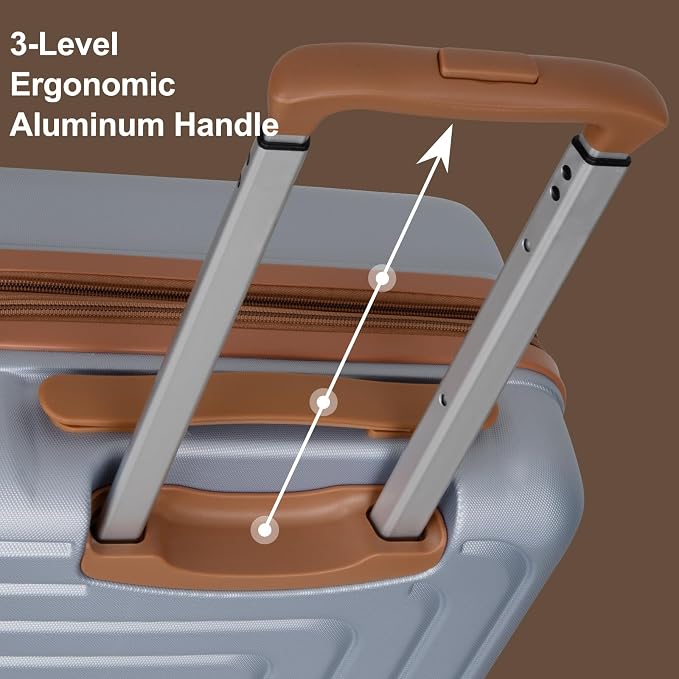 Romswi Luggage Sets 2 Piece 22In, Expandable 22x14x9 Carry On Luggage