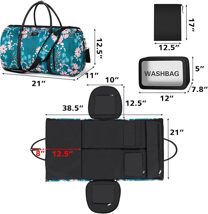 Garment Bag for Travel Convertible Carry On Garment Bag Large Travel Duffel