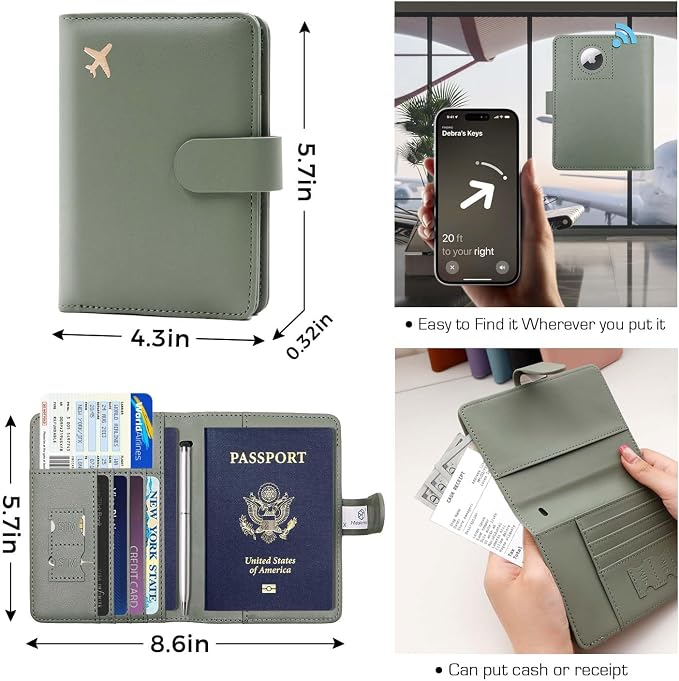Melsbrinna Premium Leather Passport Holder Covers Case, Waterproof Rfid