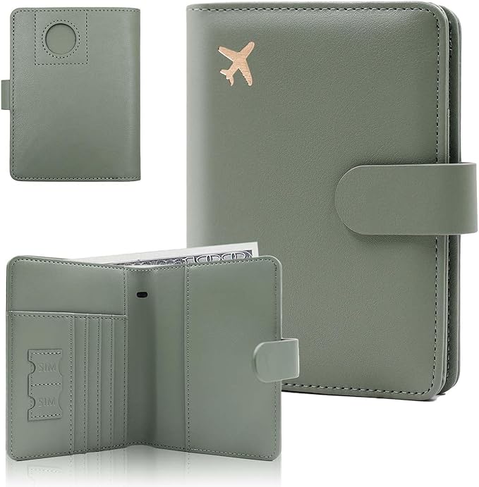 Melsbrinna Premium Leather Passport Holder Covers Case, Waterproof Rfid