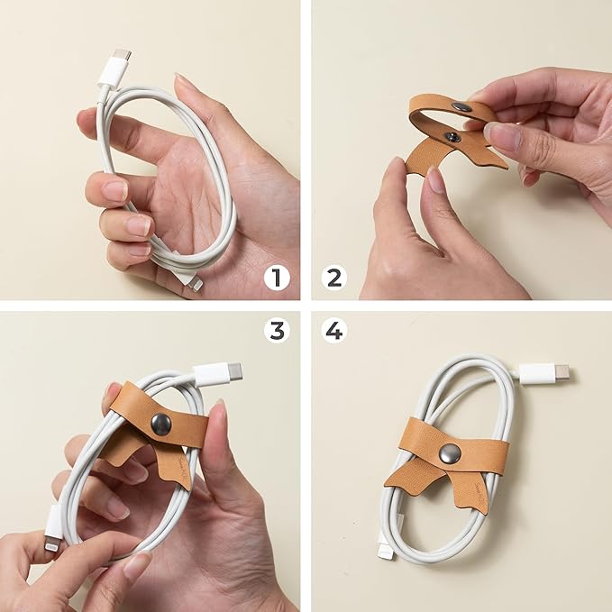 SenseAGE 5 Pack Cord Organizer, Bow Cord Keeper, Cable Organizer USB Holder