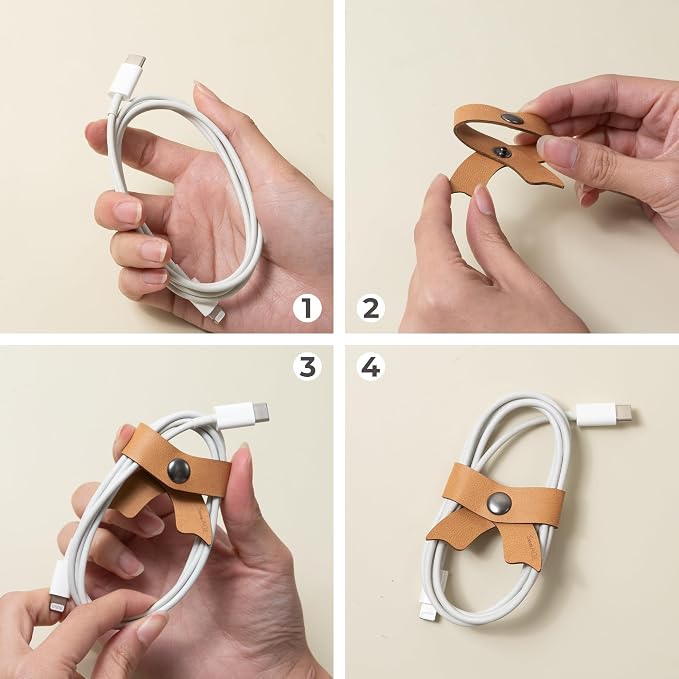 SenseAGE 5 Pack Cord Organizer, Bow Cord Keeper, Cable Organizer USB Holder