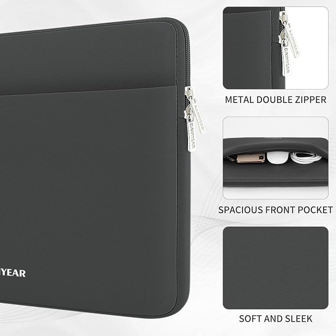 RAINYEAR Laptop Sleeve Case 13.3 Inch, Protective Portable Case