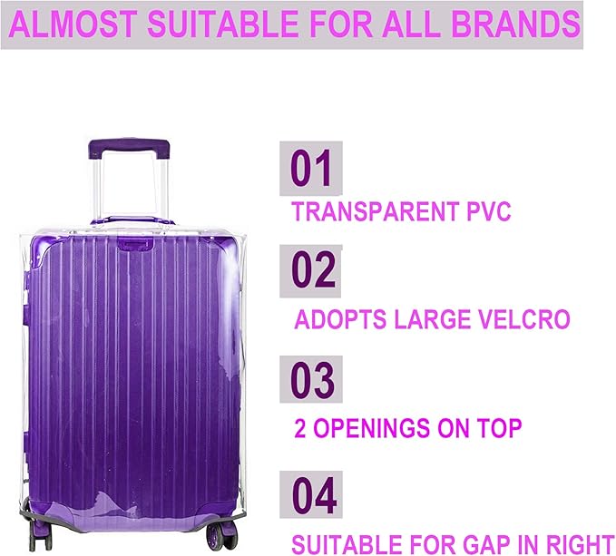 3 PCS PVC Luggage Protector Covers