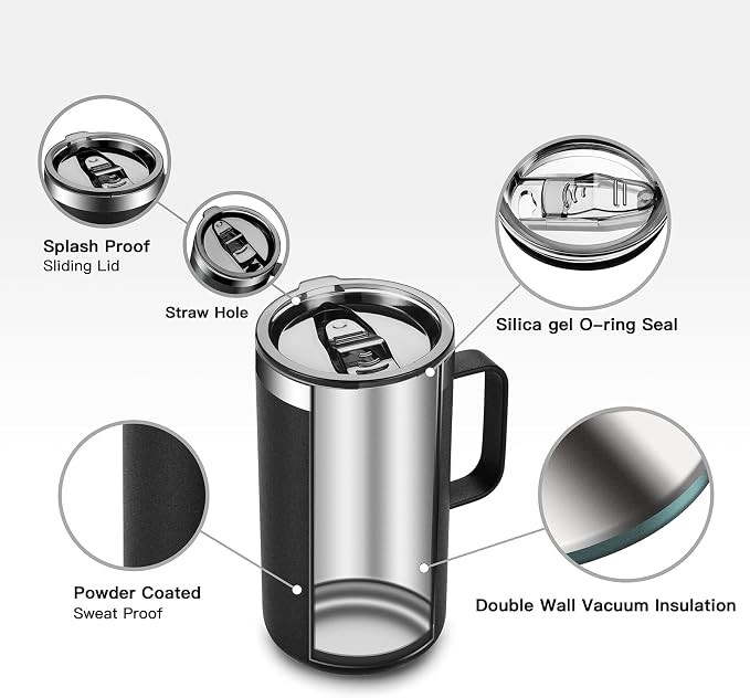 KXIAOCHEN 20oz Insulated Coffee Mug