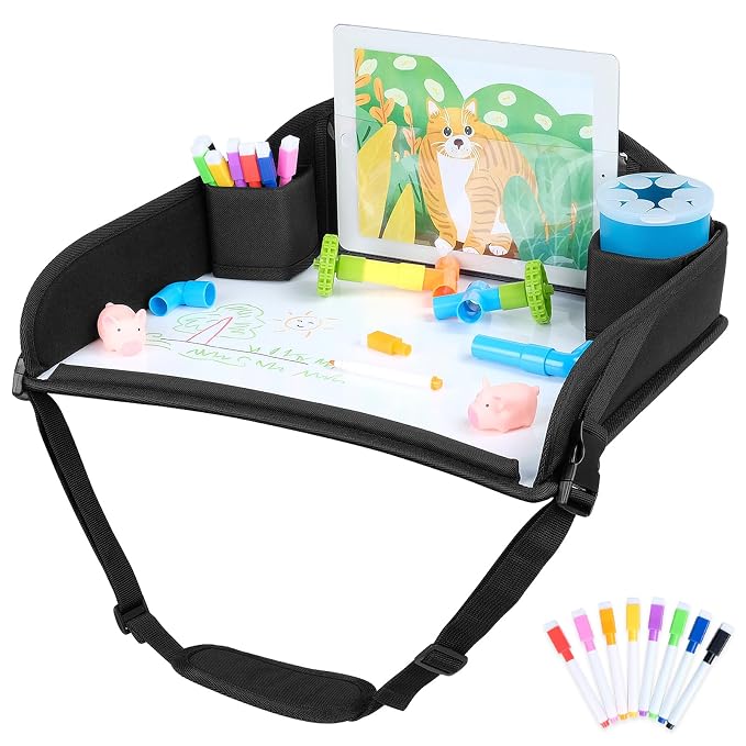 COOLBEBE Kids Travel Tray for Toddler Car Seat, Travel Tray for Airplane