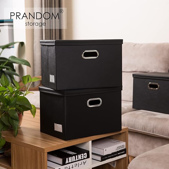 PRANDOM Large Stackable Storage Boxes
