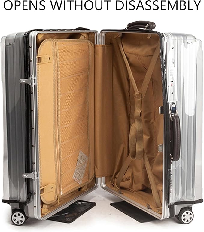 Transparent PVC Suitcase Cover, No Disassembly Required Clear Luggage Protector