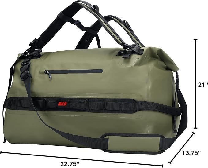 MIER Large Waterproof Duffel Bag Rolltop Dry Backpack Duffle Bags