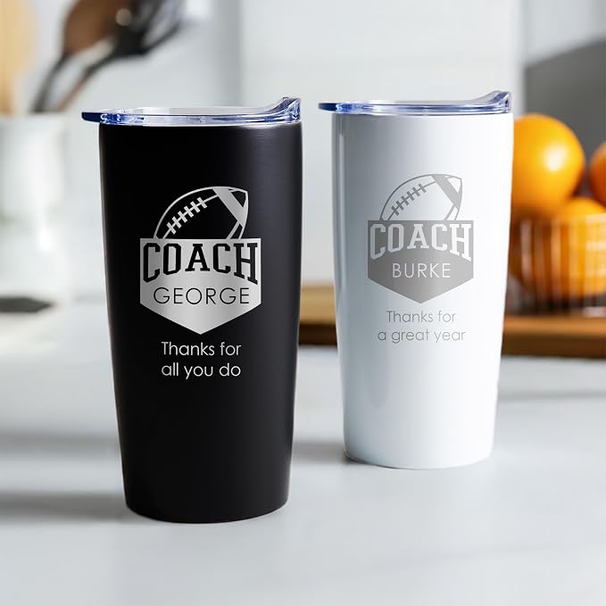 Lifetime Creations Personalized Football Coach Tumbler: Custom Football Coach