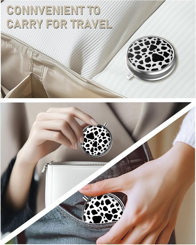 Pill Box, 3 Compartment Portable Travel Medicine Box