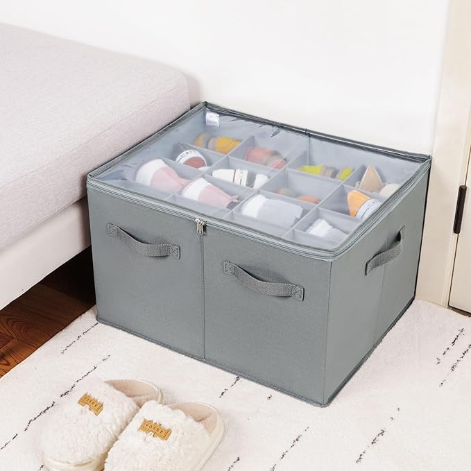 Shoe Organizer for Closet, Foldable Shoe Box