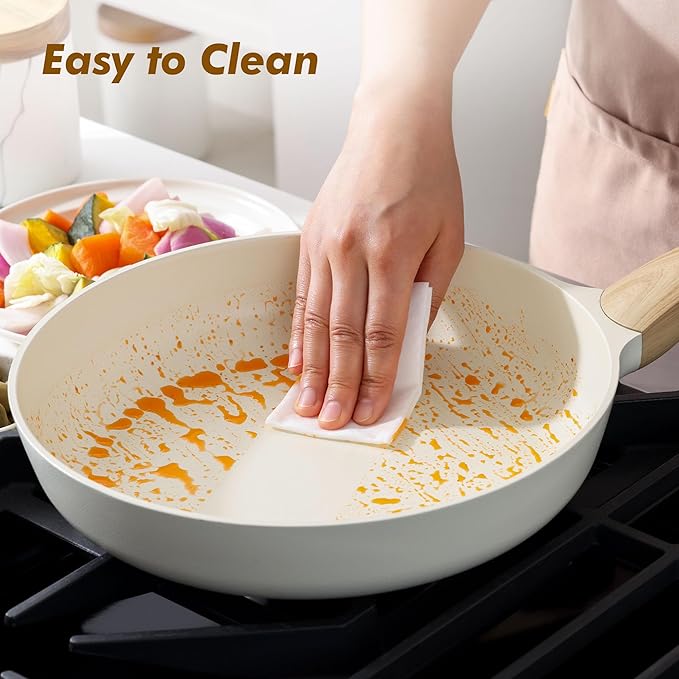 SENSARTE Ceramic Nonstick Frying Pan Skillet 11Inch Non Stick Omelette Pans