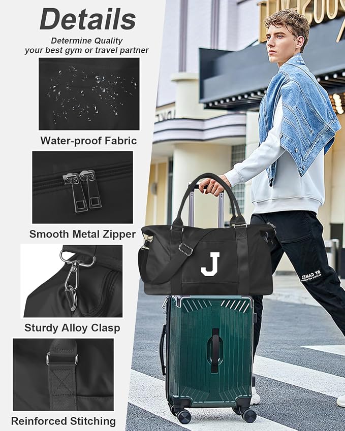Initial Travel Duffel Bag Sports Gym Bag