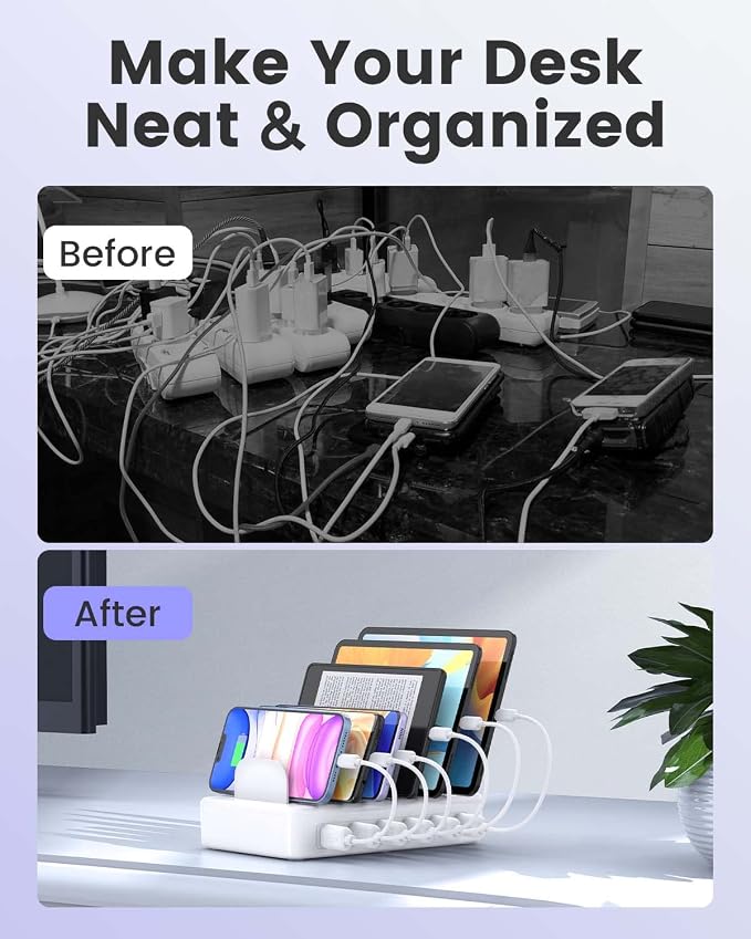 Charging Station for Multiple Devices Apple, CREATIVE DESIGN 50W Multi Charger