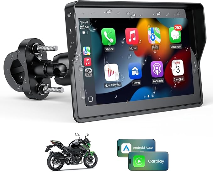 WonVon 5 Inch Motorcycle Carplay GPS Navigation System