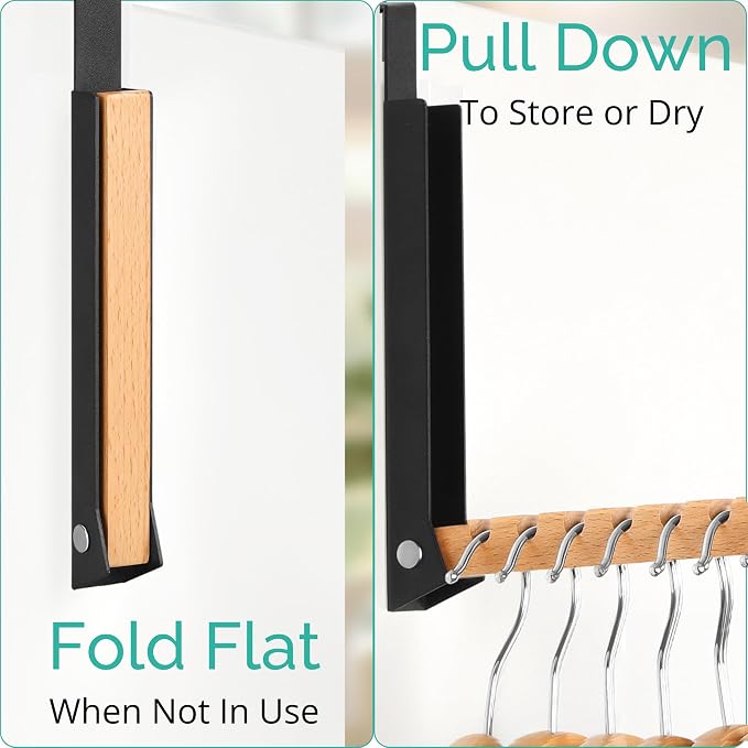 Over The Door Coat Rack: Portable Folding Travel-Friendly Over The Door Clothes