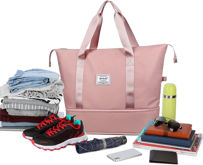 NPBAG Women Travel Duffel, Gym Workout Overnight Bag, Mommy Hospital Bag