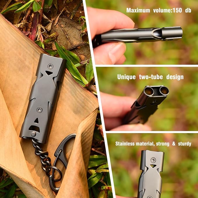 Whistle Emergency Whistles Keychain Rape Whistle Stainless Steel High Decibel