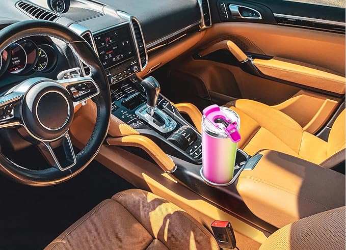 Meoky 24 oz Travel Coffee Mug with Leak-proof Lid, Stainless Steel Insulated Coffee Tumbler, Keeps Hot for 8 Hours or Cold for 24 Hours, Fits in Car Cup Holder (Cocoa Geometry)